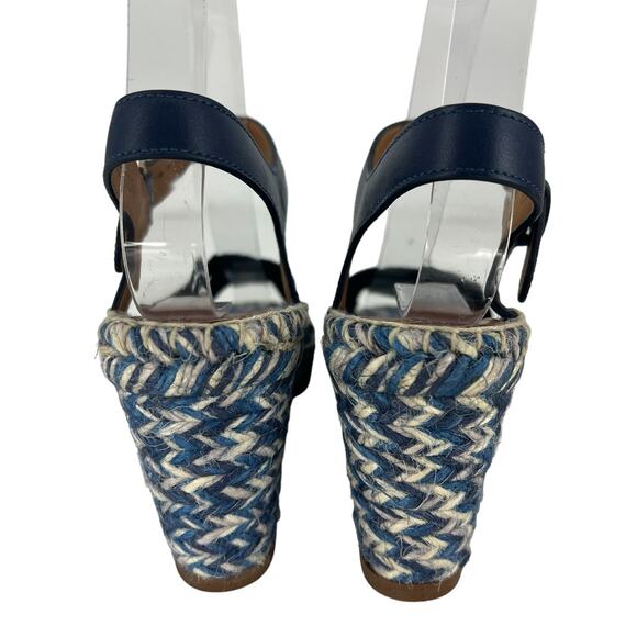 Chloe Piia Espadrille Logo Wedges in Denim - Picture 13 of 15